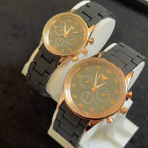 ساعت مچی زنانه و مردانه امپریو آرمانی بند حصیری ست